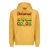 Mustard christmas lights are my favorite color Premium Hoodie - FaDigitalArtStudio