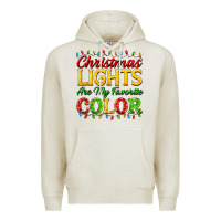 Oatmeal Heather christmas lights are my favorite color Premium Hoodie - FaDigitalArtStudio