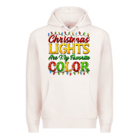 Pale Pink christmas lights are my favorite color Premium Hoodie - FaDigitalArtStudio