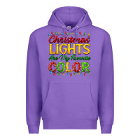 Purple christmas lights are my favorite color Premium Hoodie - FaDigitalArtStudio
