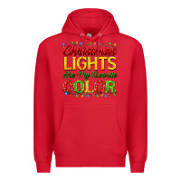Red christmas lights are my favorite color Premium Hoodie - FaDigitalArtStudio