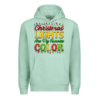 Seafoam christmas lights are my favorite color Premium Hoodie - FaDigitalArtStudio