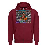 Burgundy turkey wine and feelin fine tumbler Zipper Hoodie - BundleAndBundleShop