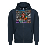 Navy turkey wine and feelin fine tumbler Zipper Hoodie - BundleAndBundleShop