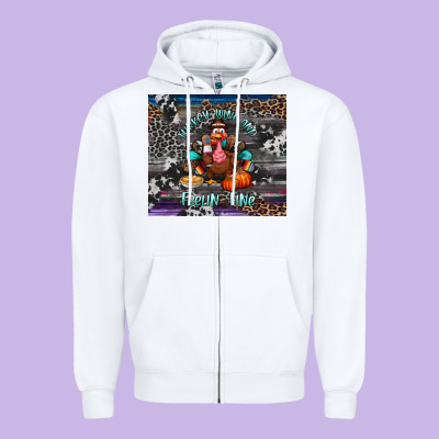 Turkey Wine And Feelin Fine Tumbler Zipper Hoodie Designed By Bundleandbundleshop