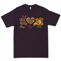 Plum Peace Love Fiesta Premium Tee - BundleAndBundleShop