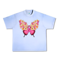 Grape Ice Pink ribbon Breast Cancer butterfly Urban Heavy Tee - NancyCooperArtShop