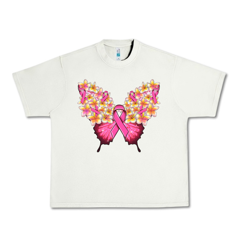 Pink Ribbon Breast Cancer Butterfly Urban Heavy Tee by NancyCooperArtShop | Teevron