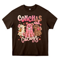 Chocolate Brown conchas and cucuys mexican desert ghosts Heavy Core Tee - MaliasSmallBusiness