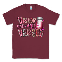 Burgundy v is for valentine versed Classic Tee - RacoonDesign