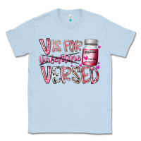 Dusty Blue v is for valentine versed Classic Tee - RacoonDesign
