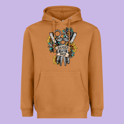 Barber Shop Heavyweight Hoodie Designed By Sublimationcraftshop
