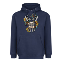 Navy barber shop Heavyweight Hoodie - SublimationCraftShop