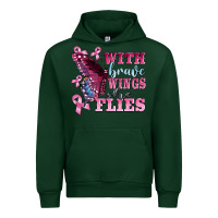 Forest Green with brave wings she flies Urban Hoodie - BarkalooDesign