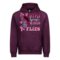 Mauve Wine with brave wings she flies Urban Hoodie - BarkalooDesign