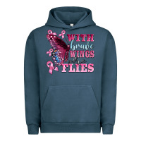 Pigment Midnight Navy with brave wings she flies Urban Hoodie - BarkalooDesign