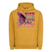 Pigment Peanut Butter with brave wings she flies Urban Hoodie - BarkalooDesign