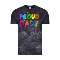 Cloud Black Proud Dad Vintage Tee - NancyCooperArtShop