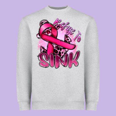 Refuse To Sink Cancer Heavyweight Sweatshirt Designed By Fadigitalartstudio