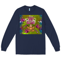 Navy inhale the good shit exhale the bad bullshit Long Sleeve Tee - TumblerDesignByShophia