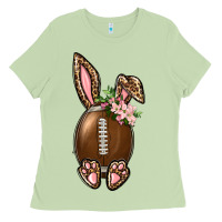 Matcha American Football Easter Bunny Ladies Tee - BundleAndBundleShop