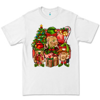 White Christmas Elf Truck Premium Tee - BundleAndBundleShop