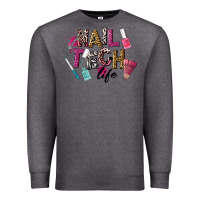 Charcoal Heather Nail Tech Life Premium Sweatshirt - LillyAllenDesigns