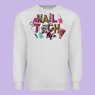 Nail Tech Life Premium Sweatshirt Designed By Lillyallendesigns