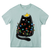 Arona christmas cat with lights Heavy Core Tee - MaliasSmallBusiness