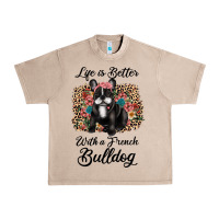 French Oak life is better with a french bulldog Urban Heavy Tee - JahusDesignShop