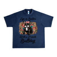 Navy life is better with a french bulldog Urban Heavy Tee - JahusDesignShop
