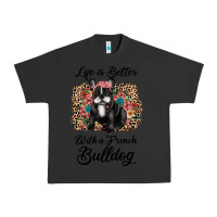 Pigment Black life is better with a french bulldog Urban Heavy Tee - JahusDesignShop