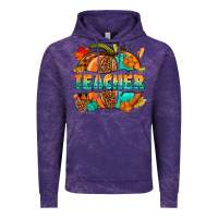 Cloud Purple Teacher pumpkin Vintage Hoodie - NancyCooperArtShop