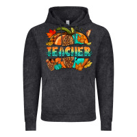 Vintage Black Teacher pumpkin Vintage Hoodie - NancyCooperArtShop