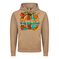 Vintage Coffee Teacher pumpkin Vintage Hoodie - NancyCooperArtShop