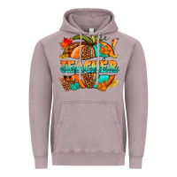 Vintage Zinc Teacher pumpkin Vintage Hoodie - NancyCooperArtShop