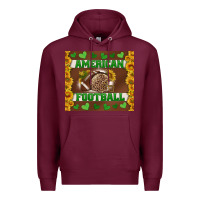 Burgundy american football with sunflower tumbler Premium Hoodie - BundleAndBundleShop
