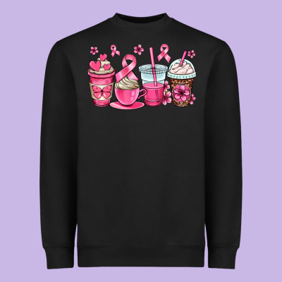 Breast Cancer Coffee Cups Heavyweight Sweatshirt Designed By Oliviacreatesart