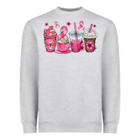 Heather Grey breast cancer coffee cups Heavyweight Sweatshirt - OliviaCreatesArt