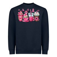Navy breast cancer coffee cups Heavyweight Sweatshirt - OliviaCreatesArt