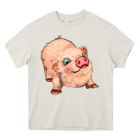Cream pig Heavy Core Tee - MaliasSmallBusiness