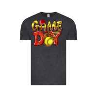 Vintage Black Game Day Softball Vintage Tee - NancyCooperArtShop