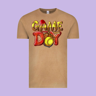 Game Day Softball Vintage Tee Designed By Nancycooperartshop