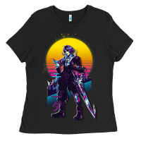 Black final fantasy x 10   tidus retrowave Ladies Tee - tuanDangUi
