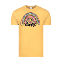 Vintage Mustard western nurse rainbow Vintage Tee - RanaPortraitStore