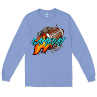 Colony Blue Game day leopard fire and ball Long Sleeve Tee - HowdyJamesFarm