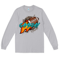 Moon Dust Game day leopard fire and ball Long Sleeve Tee - HowdyJamesFarm