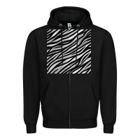 Black Zebra Seamless Pattern, Zipper Hoodie - BundleAndBundleShop