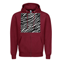 Burgundy Zebra Seamless Pattern, Zipper Hoodie - BundleAndBundleShop