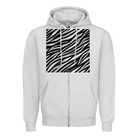 Dove Grey Zebra Seamless Pattern, Zipper Hoodie - BundleAndBundleShop